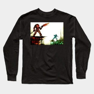 Shattered Interspecies Encounter Print Long Sleeve T-Shirt